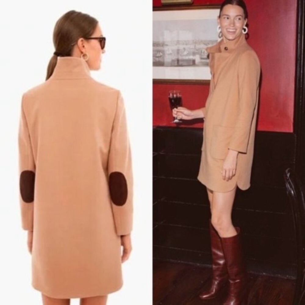 NWOT TUCKERNUCK Emerson Equestrian Elbow Patch Retro Camel Mini Dress